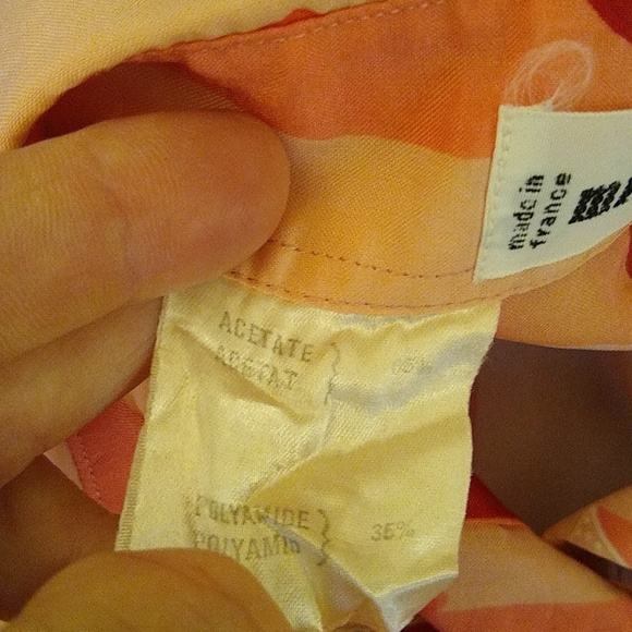 Vintage Michael Comte Paris pink deco style ladies patterned blouse size small - Picture 7 of 10